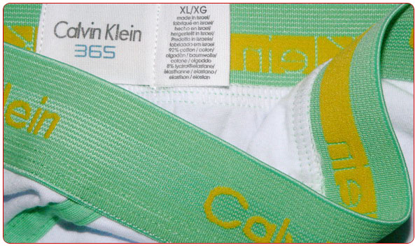 Slips Calvin Klein Hombre 365 Verde Blanco